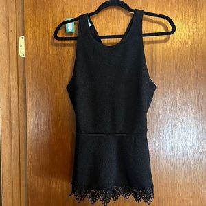 Women’s Open Back Peplum Tank Top